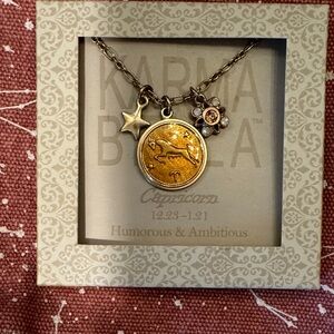 Gold Capricorn Pendant Necklace
